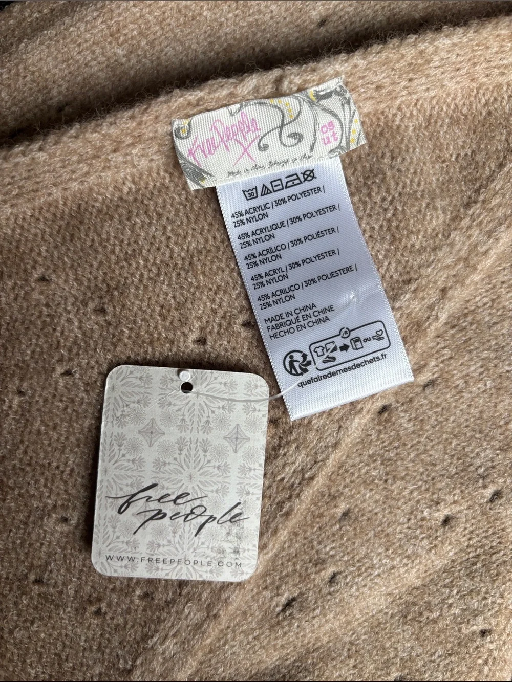 Free People Essential Triangle Scarf, NWT